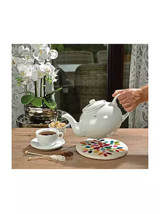CILIO | Topfuntersetzer LANA FIORE rund Weiss / Bunt | 